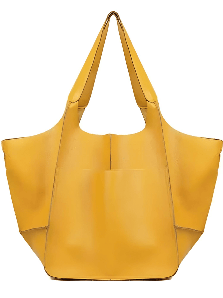 Don't miss out on the trendy Large Yellow Leather Tote Bag at Drestiny - enjoy free shipping & tax covered! Seen on FOX/NBC/CBS. Save up to 50%!