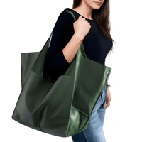 Thumbnail for Large Leather Tote Bag -, Tote Bag , Drestiny , Australia, Black, Brown, Coffee, Green, Handbags, New Zealand, Purses, Totes, United Kingdom, United States, Yellow , Drestiny , www.shopdrestiny.com