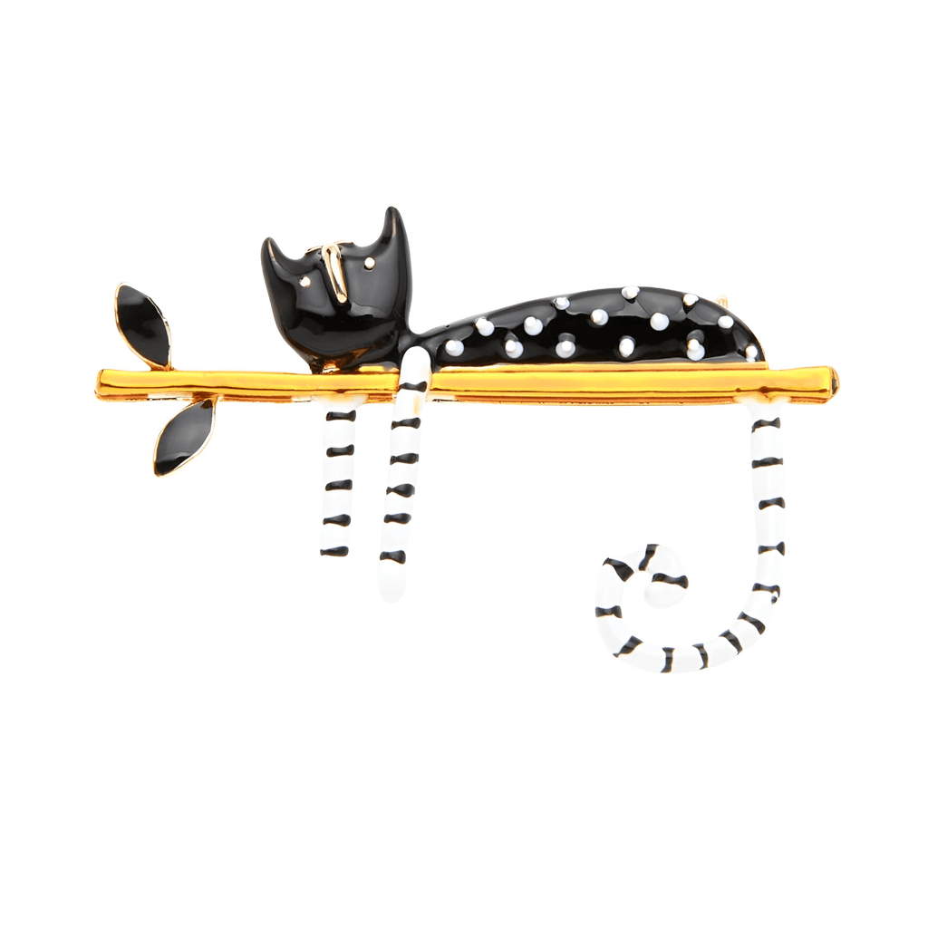 Unleash your inner feline with these Lazy Cat Sitting On The Tree brooches for women. Shop at Drestiny for free shipping, tax covered, and up to 50% off savings!