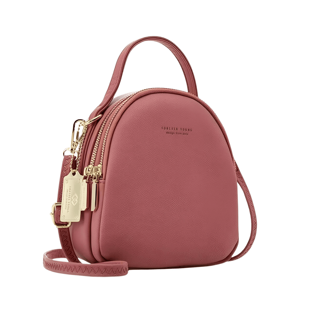 Get a chic leather mini backpack with gold details at Drestiny. Enjoy free shipping and tax covered. Save up to 50%!