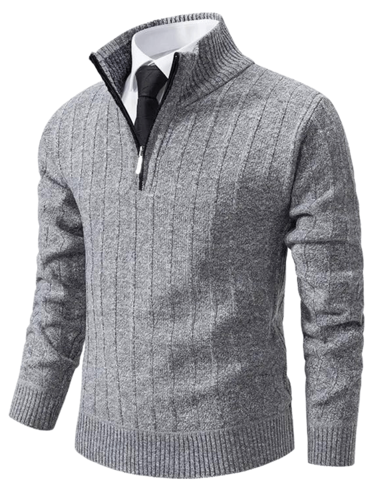 Stay warm in style with this Men's Grey Half High Neck Sweater from Drestiny. Enjoy free shipping, tax covered, and up to 50% off!