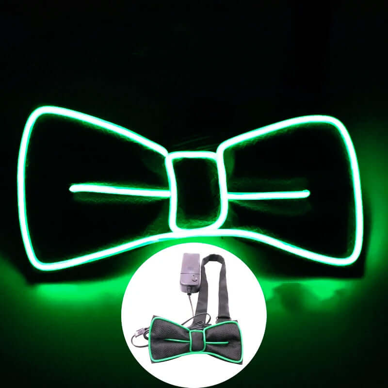Light Up LED Suspenders & Bow Tie For Men