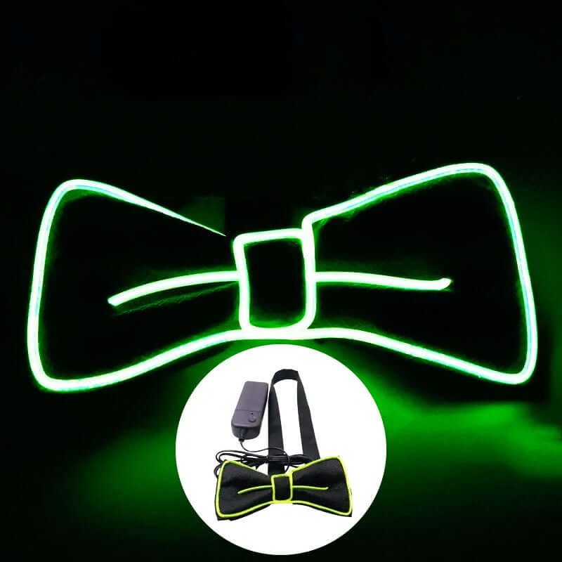 Light Up LED Suspenders & Bow Tie For Men