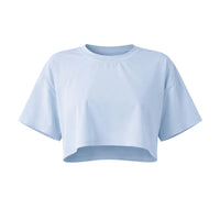 Thumbnail for Light blue crop top on a white background