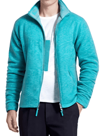 Thumbnail for Lightweight Full Zip Fleece Jackets For Men - In 16 Colors! -, Jacket , Drestiny , 4XL, Army Green, Australia, Beige, Black, Dark Blue, Dark Green, Dark Grey, FR, Grey Blue, Jackets, L, Light Blue, Light Grey, M, Mid Blue, Peacock Blue, Pink, Sea Blue, United Kingdom, United States, Water Blue, Wine Red, XL, XXL, XXXL, Yellow , Drestiny , www.shopdrestiny.com