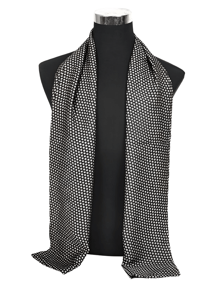 Long Black-Grey Scarves For Men - Feels Like Silk!
