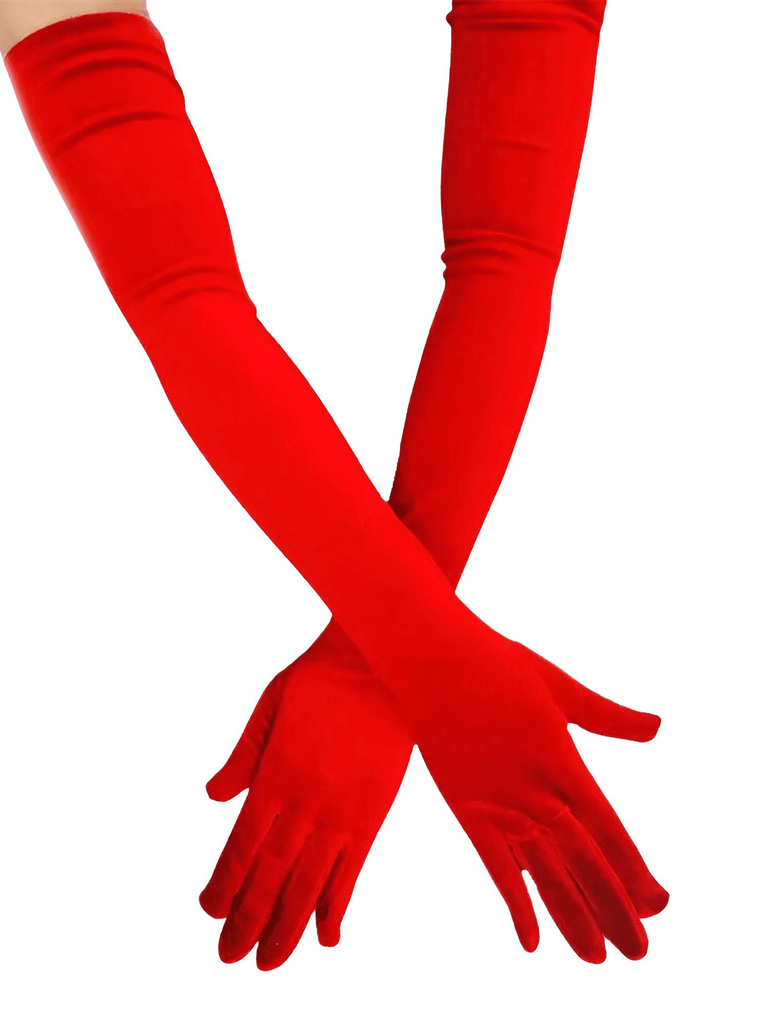 Long Velvet Dinner Dress Gloves For Women