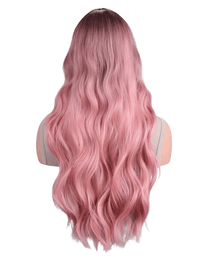 Thumbnail for Long Body Wave Ombre Black Pink Wig Heat-Resistant Synthetic Wigs Middle Part Natural Lolita Wigs For Women, Drestiny, Wigs, United States, Canada, Australia, New Zealand, United Kingdom, Pink, Black, 28