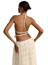 Thumbnail for Long Skirt Set Women Backless - Backless Crop Top + Maxi Skirt 2-Piece Set -, Outfit Sets , Drestiny , Australia, Beige, Casual Shirts, Crop Tops, L, M, New Zealand, S, Sets, Skirt Sets, Skirts, Sleeveless, United Kingdom, United States , Drestiny , www.shopdrestiny.com