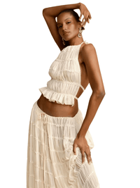 Thumbnail for Long Skirt Set Women Backless - Backless Crop Top + Maxi Skirt 2-Piece Set -, Outfit Sets , Drestiny , Australia, Beige, Casual Shirts, Crop Tops, L, M, New Zealand, S, Sets, Skirt Sets, Skirts, Sleeveless, United Kingdom, United States , Drestiny , www.shopdrestiny.com