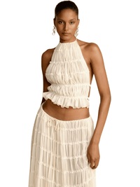 Thumbnail for Long Skirt Set Women Backless - Backless Crop Top + Maxi Skirt 2-Piece Set -, Outfit Sets , Drestiny , Australia, Beige, Casual Shirts, Crop Tops, L, M, New Zealand, S, Sets, Skirt Sets, Skirts, Sleeveless, United Kingdom, United States , Drestiny , www.shopdrestiny.com