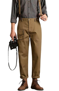 Thumbnail for Loose Straight Leg Pants For Men With Suspenders -, Pants , Drestiny , 29, 30, 31, 32, 33, 34, 36, 38, Australia, Black, Canada, Casual Pants, Dress Pants, Khaki, New Zealand, Overalls, United Kingdom, United States , Drestiny , www.shopdrestiny.com
