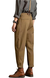 Thumbnail for Loose Straight Leg Pants For Men With Suspenders -, Pants , Drestiny , 29, 30, 31, 32, 33, 34, 36, 38, Australia, Black, Canada, Casual Pants, Dress Pants, Khaki, New Zealand, Overalls, United Kingdom, United States , Drestiny , www.shopdrestiny.com