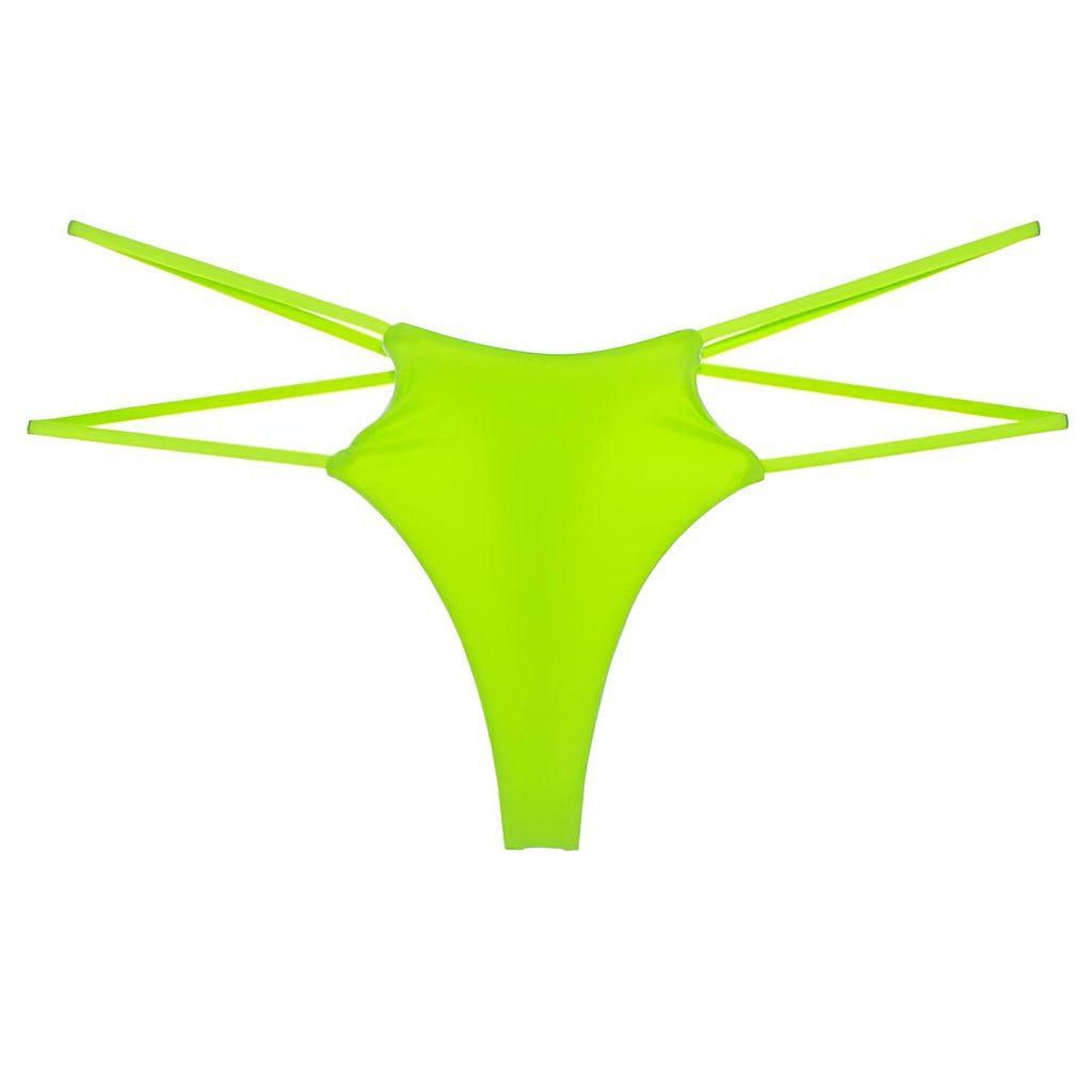 Neon Green Low-Waist G-String Panties