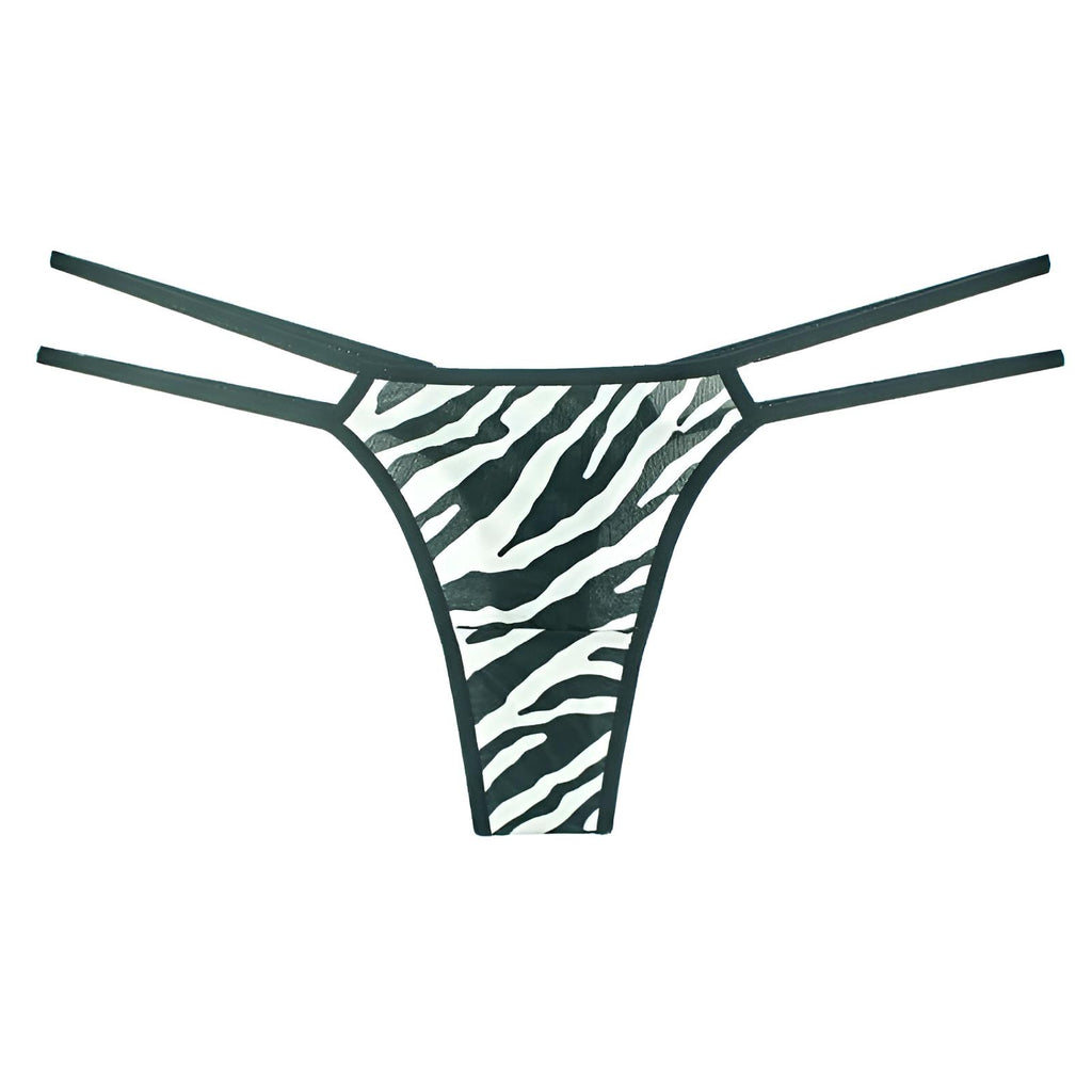 Zebra Low-Waist G-String Panties