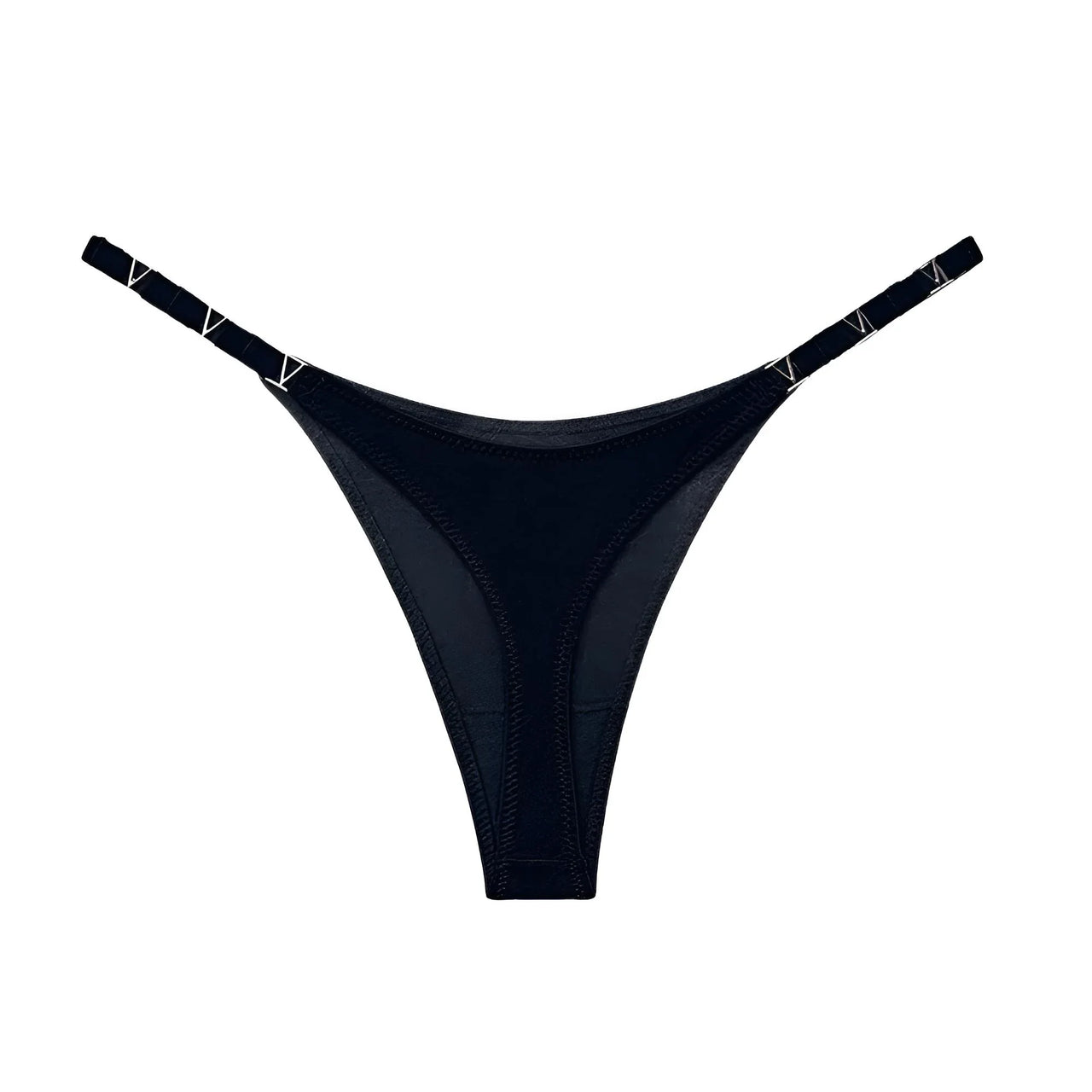 Black thong on a white background