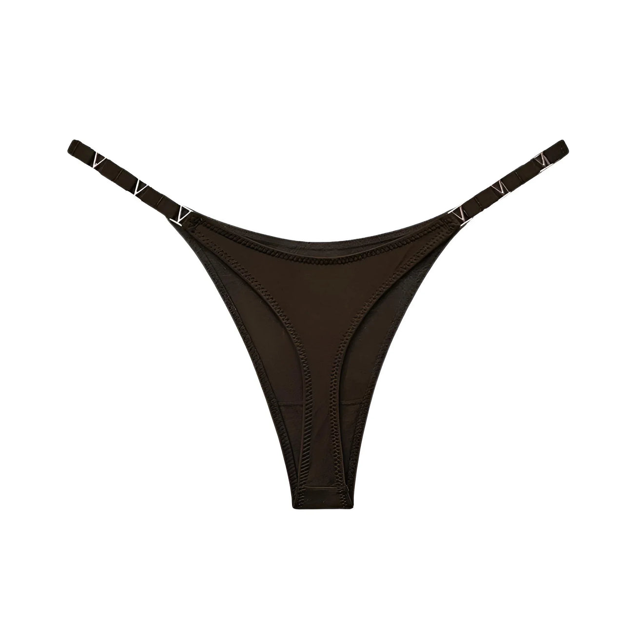 Dark Brown thong underwear on a white background
