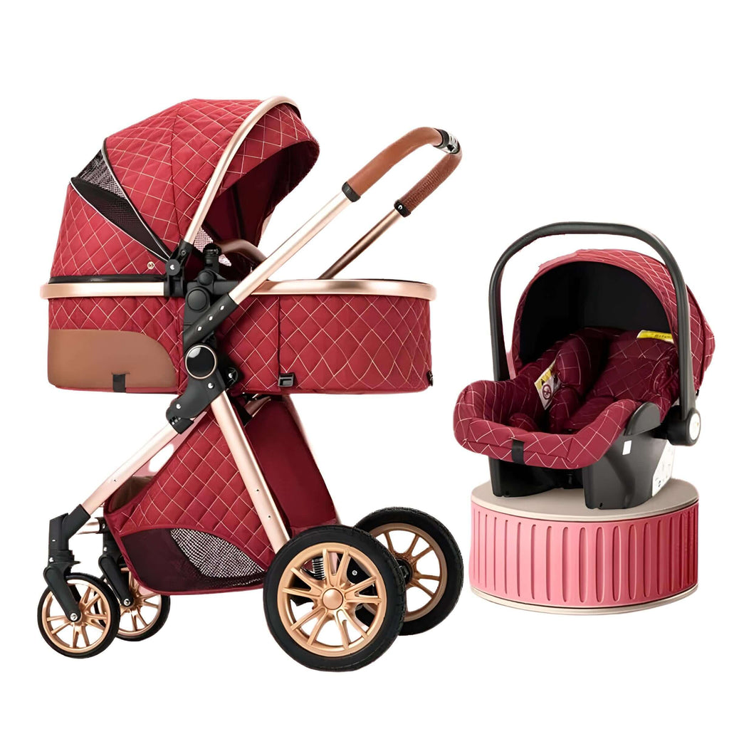 Red Luxury Baby Strollers High Landscape