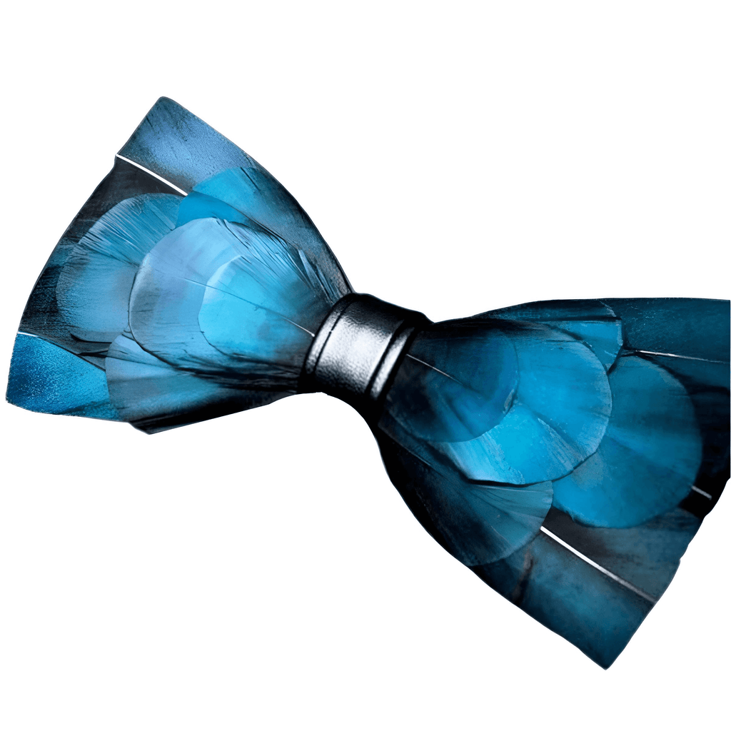 Luxury Blue Peacock Feather Bow Ties