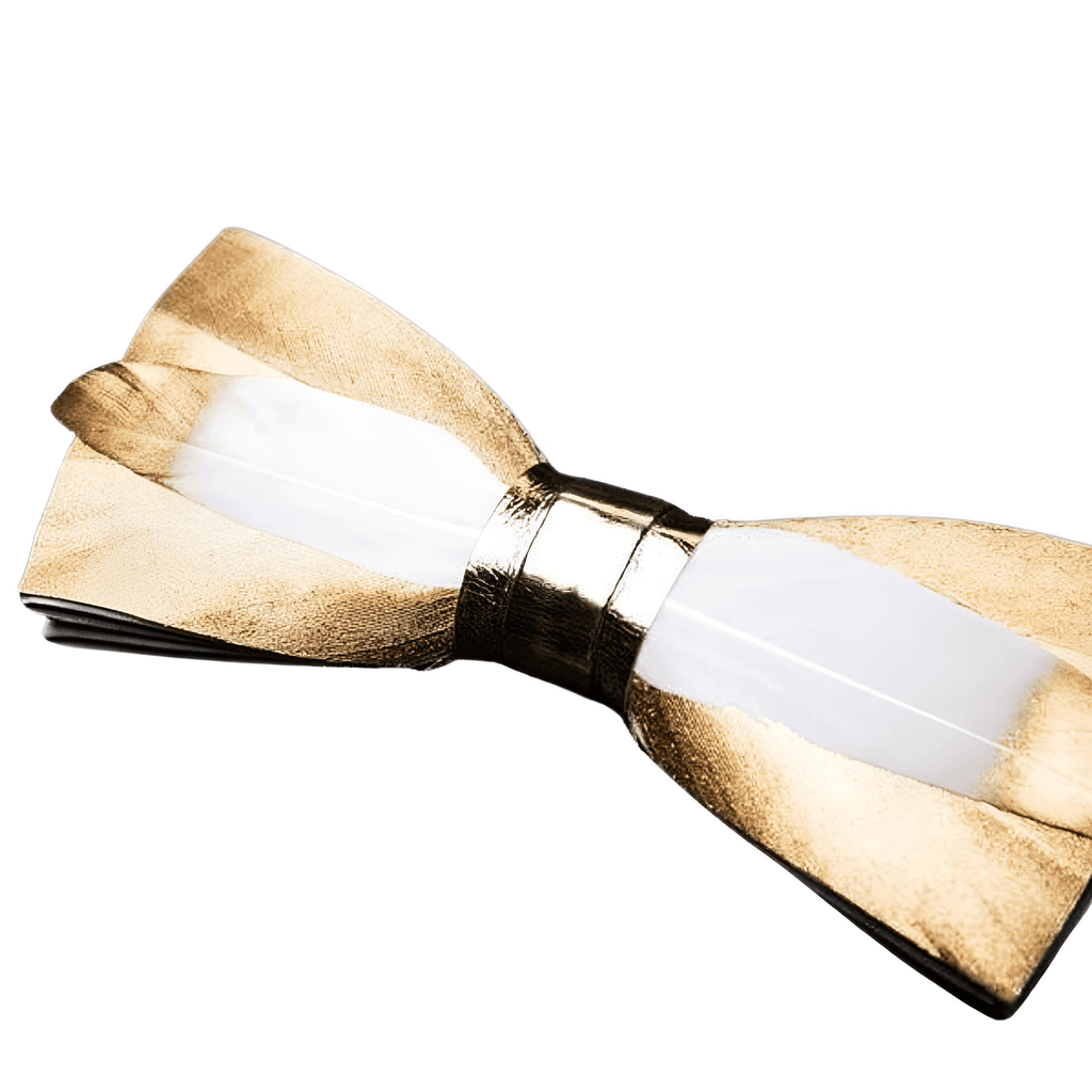 Luxury Gold Peacock Feather Bow Ties
