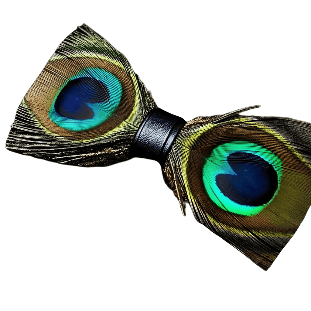 Luxury Green Peacock Feather Bow Ties