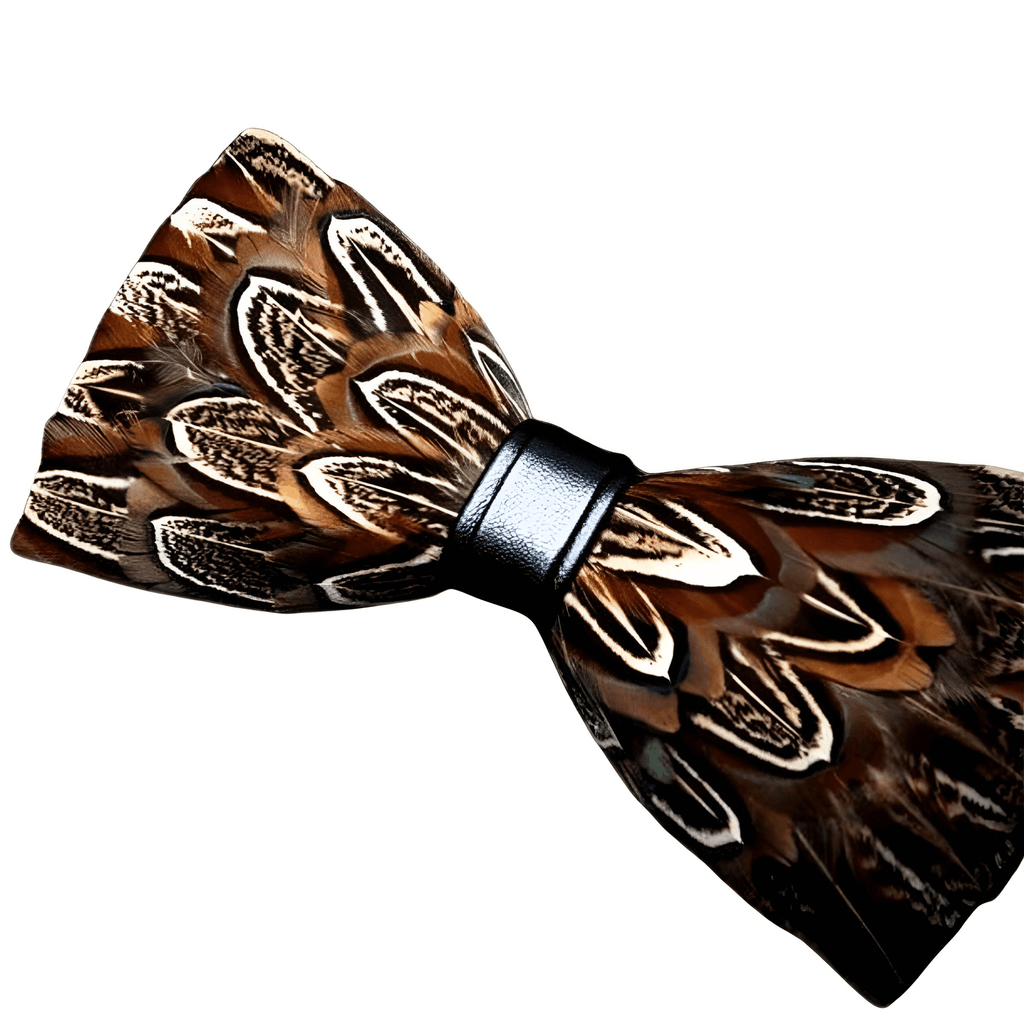 Luxury Brown Peacock Feather Bow Ties