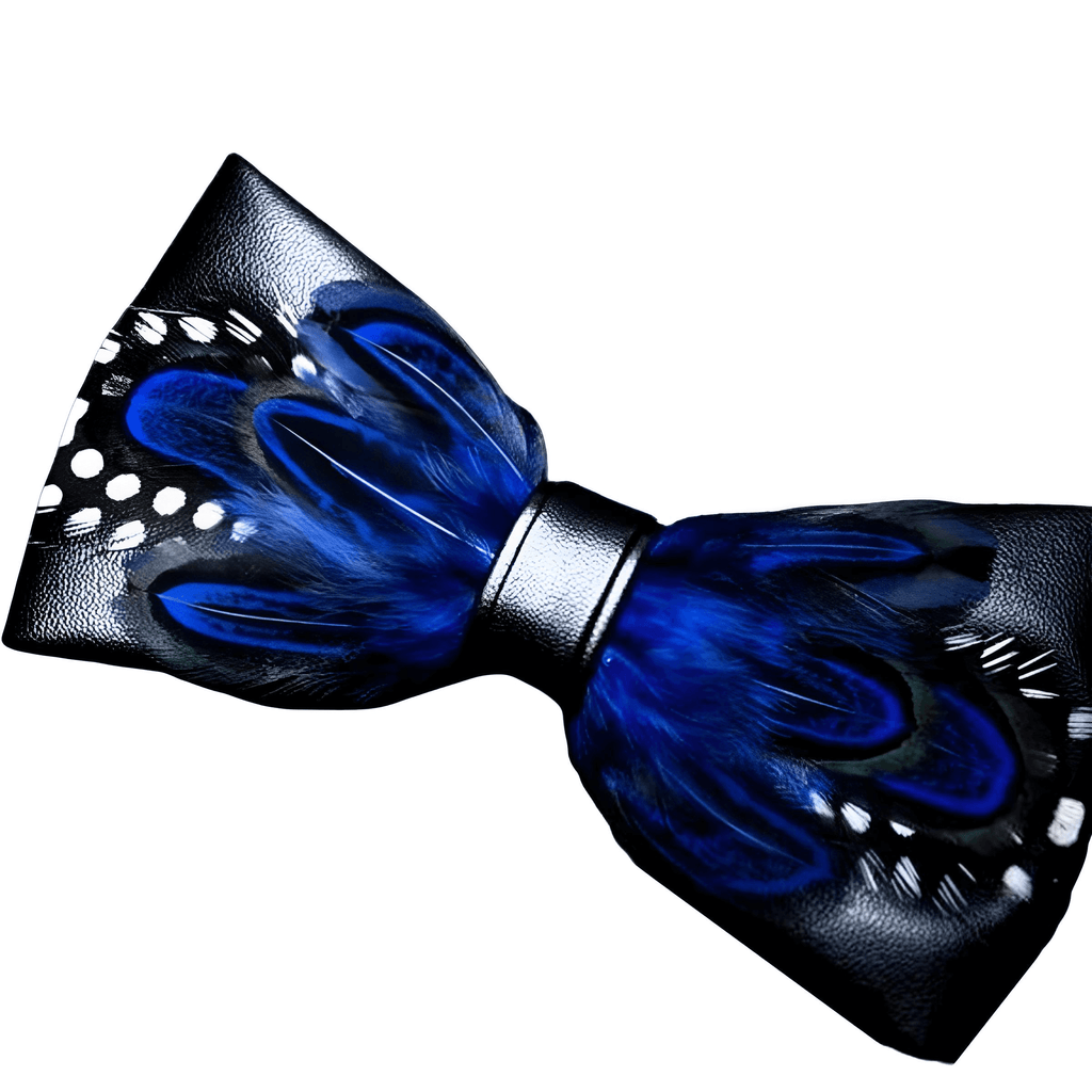 Luxury Royal Blue Peacock Feather Bow Ties