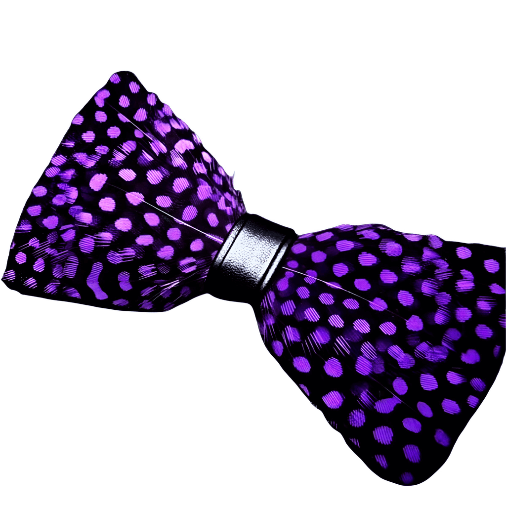 Luxury Purple Peacock Feather Bow Ties