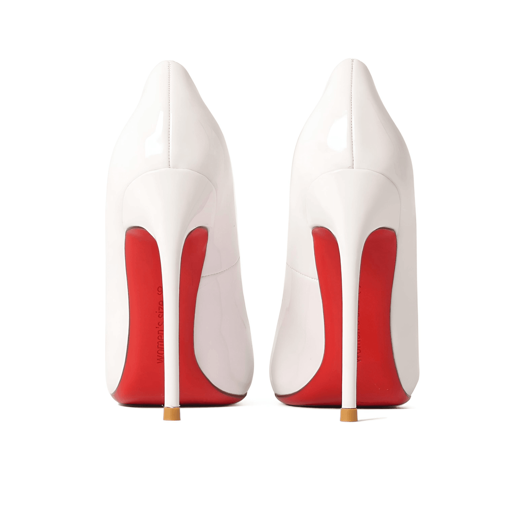 Stylish white red bottom pumps on sale at Drestiny. Enjoy free shipping and tax covered. Save up to 50% off!
