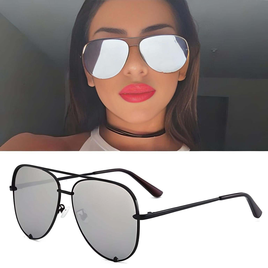 Luxury Black and Silver Sunglasses For Women