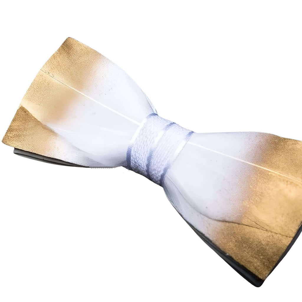 Luxury Champagne Peacock Feather Bow Ties