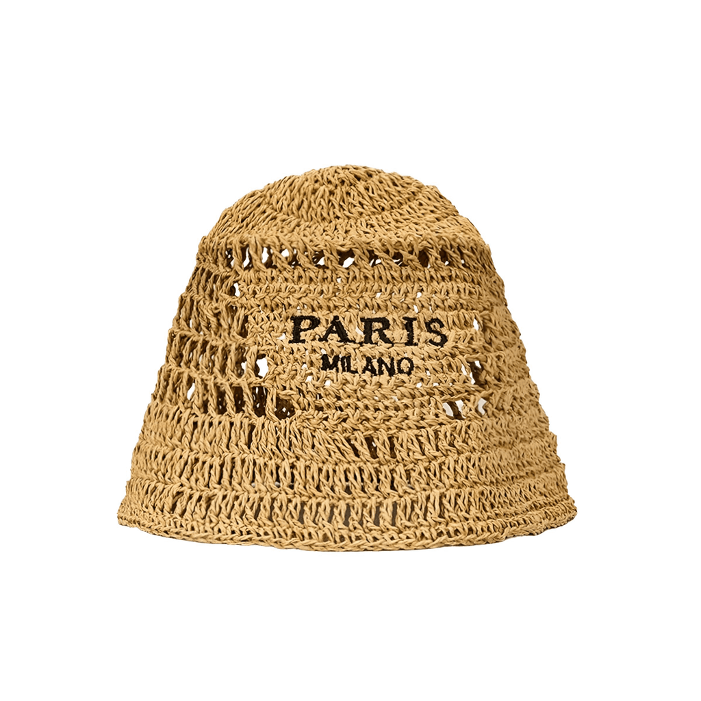 Luxury Wide Brim Brown Paris Bucket Hat For Women