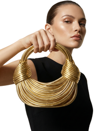 Thumbnail for Luxury Evening Purses For Women Golden Noodle Knot Design Dinner Party Clutch Bag Luxury