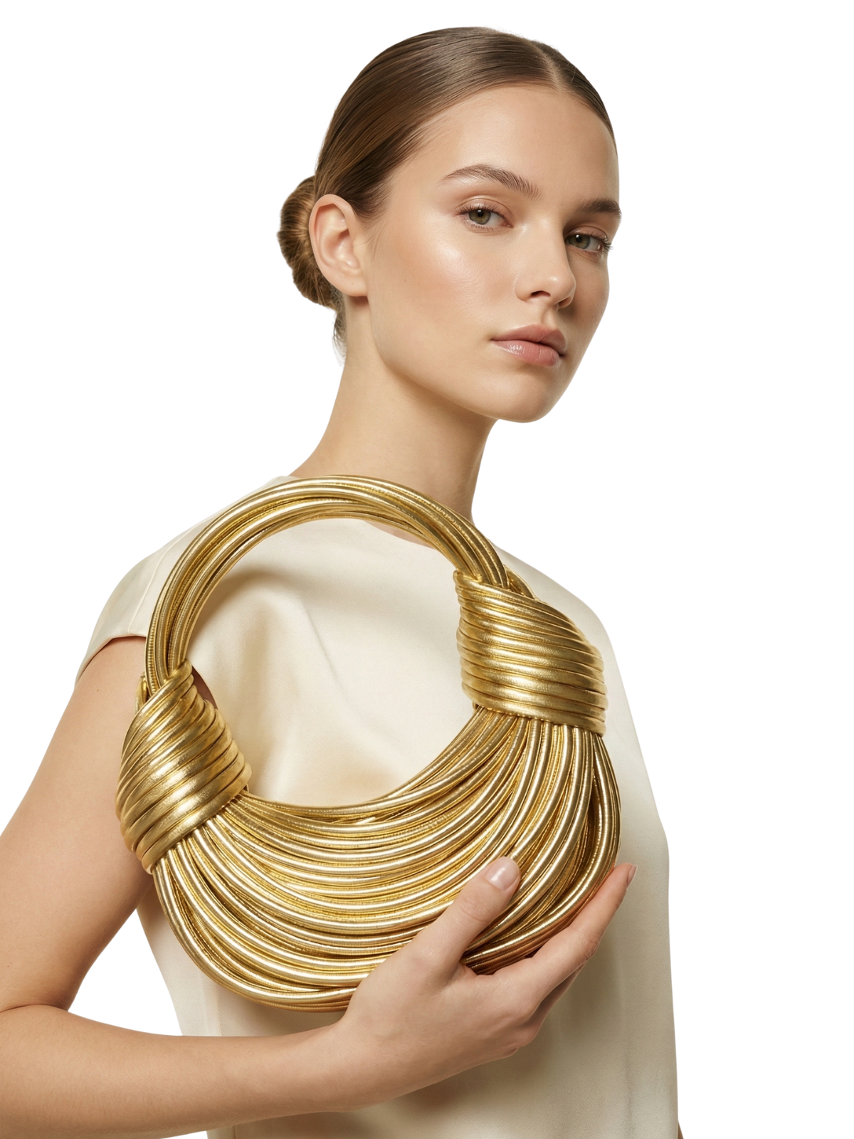 Luxury Evening Purses For Women Golden Noodle Knot Design Dinner Party Clutch Bag Luxury