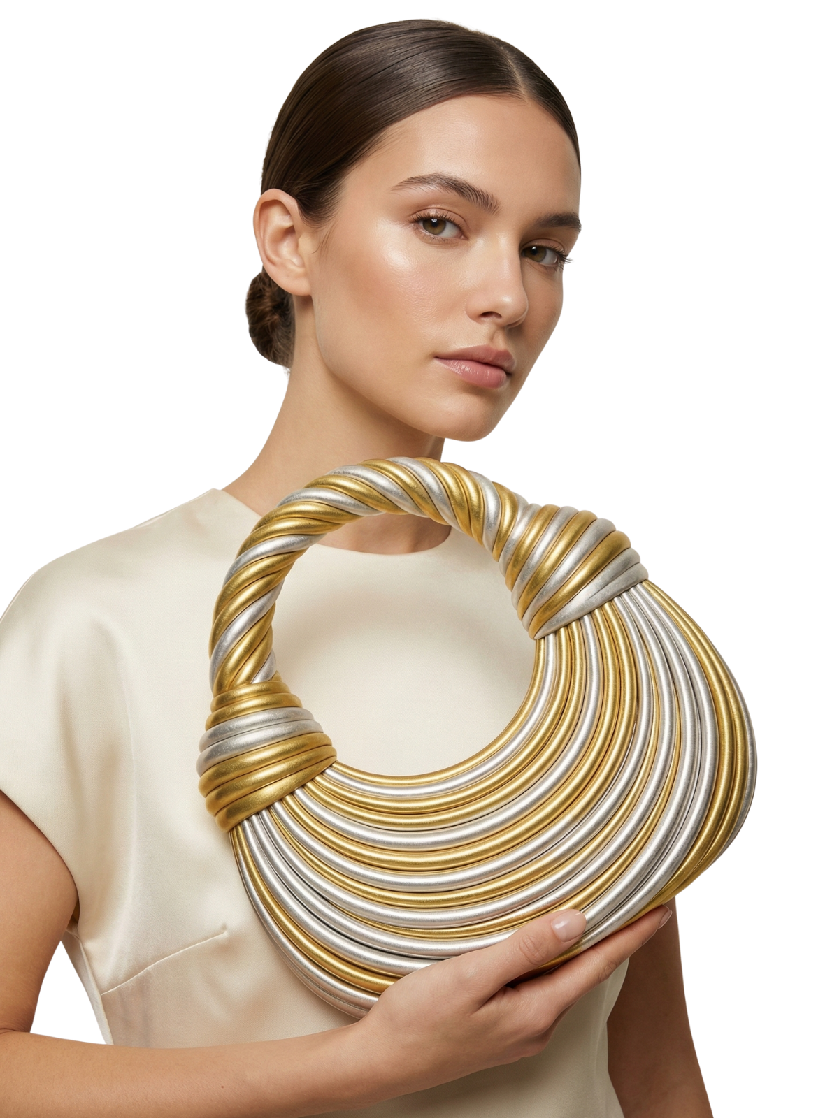 Luxury Evening Purses For Women Golden Noodle Knot Design Dinner Party Clutch Bag Luxury