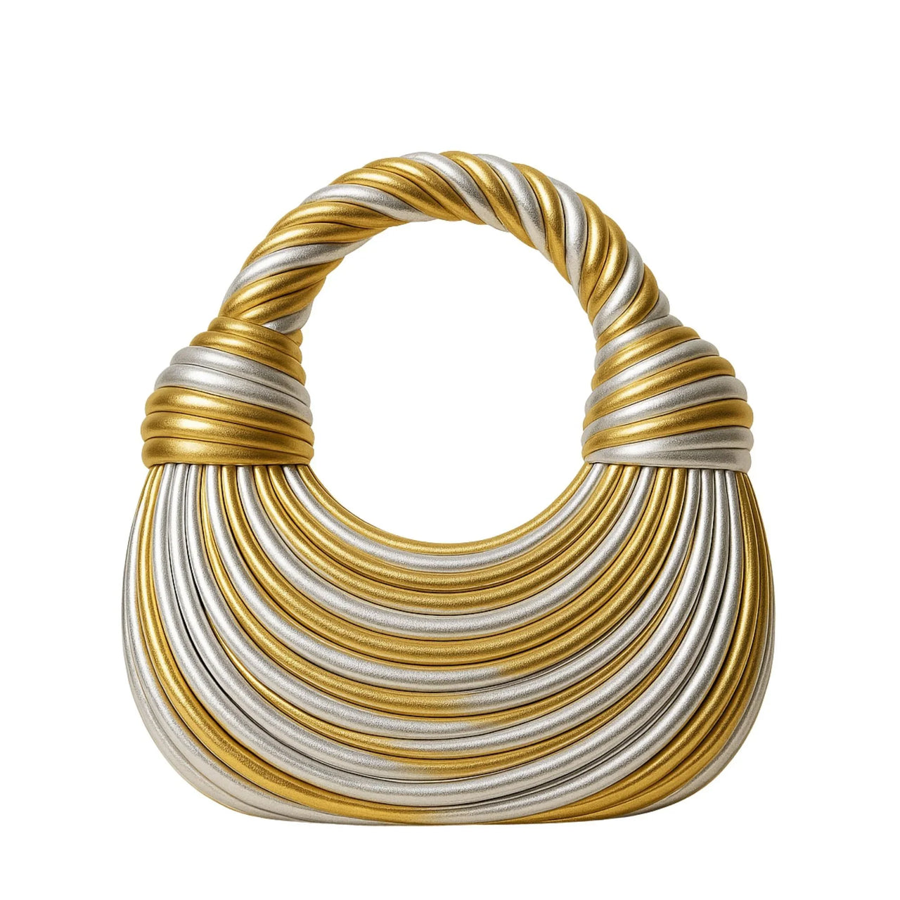 Luxury Evening Purses For Women Golden Noodle Knot Design Dinner Party Clutch Bag Luxury