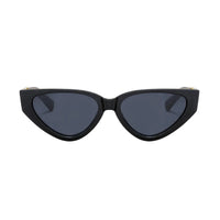 Thumbnail for Black cat-eye sunglasses with dark lenses on a white background