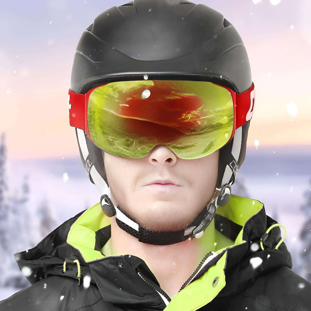 Magnetic Ski Goggles with Quick-Change Lens and Case Set
