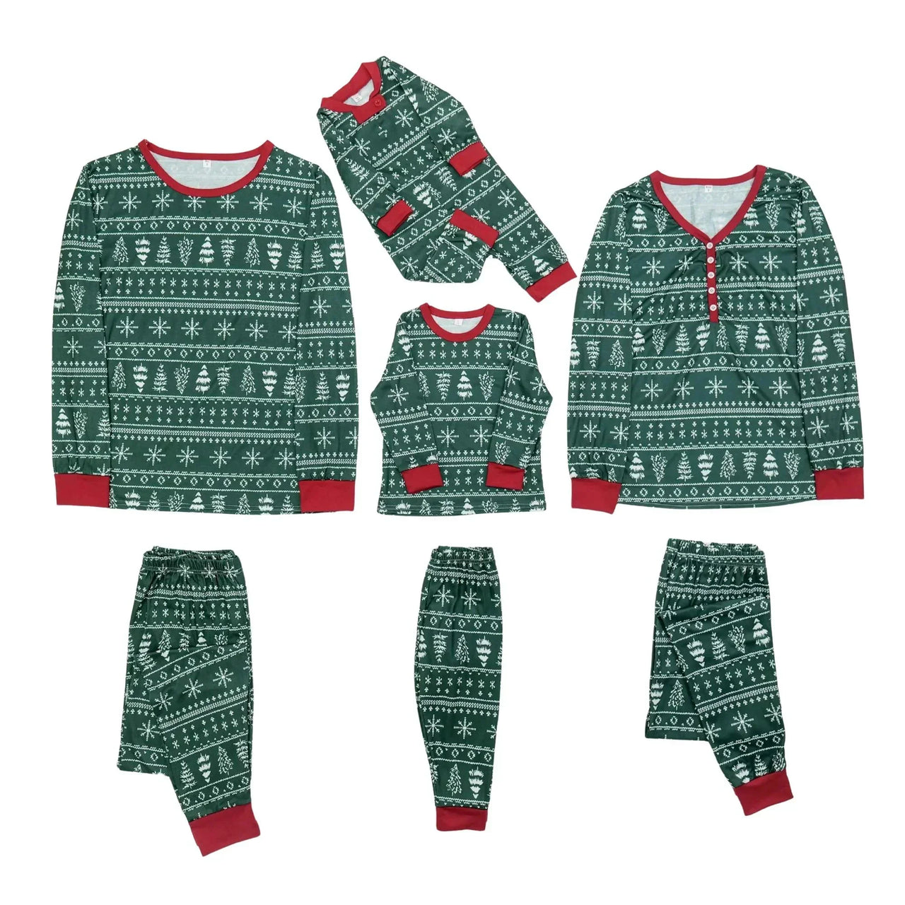 Matching Family Christmas Pajamas Set Mom Daughter Dad Son Matching Outfits Cute All Over Print Boys Girls Pjs