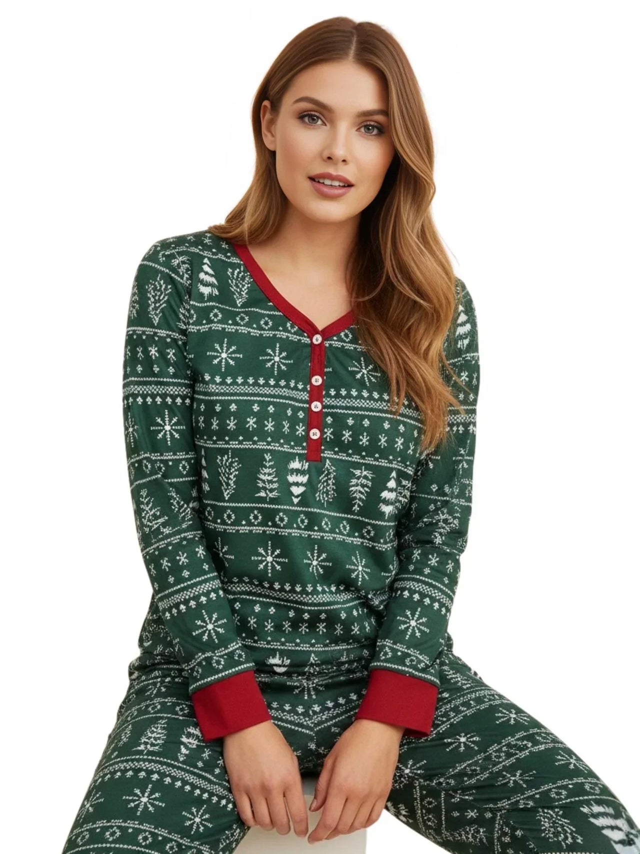 Matching Family Christmas Pajamas Set Mom Daughter Dad Son Matching Outfits Cute All Over Print Boys Girls Pjs