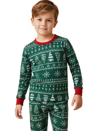 Thumbnail for Matching Family Christmas Pajamas Set Mom Daughter Dad Son Matching Outfits Cute All Over Print Boys Girls Pjs