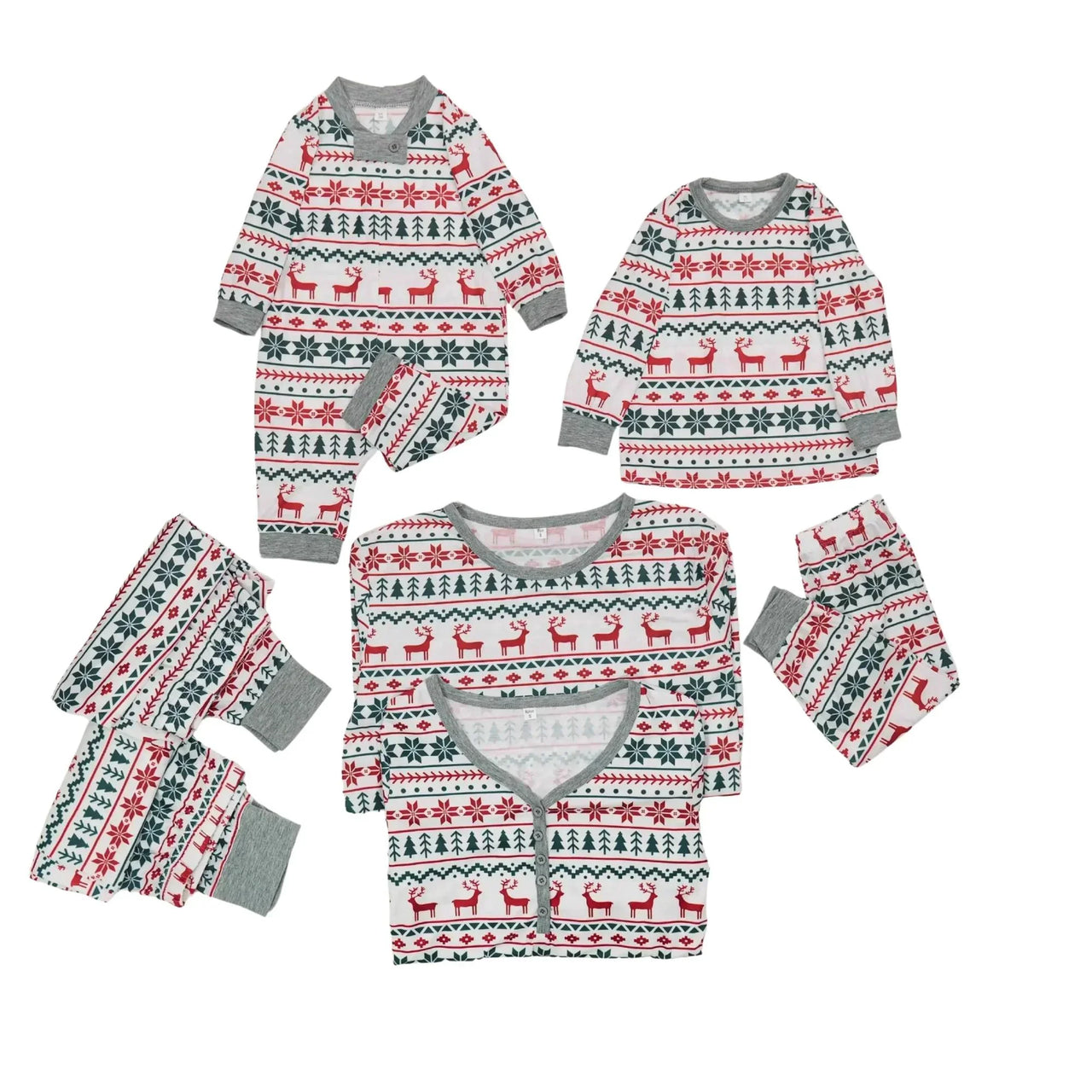 Matching Family Christmas Pajamas Set Mom Daughter Dad Son Matching Outfits Cute All Over Print Boys Girls Pjs