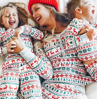 Thumbnail for Matching Family Christmas Pajamas Set Mom Daughter Dad Son Matching Outfits Cute All Over Print Boys Girls Pjs