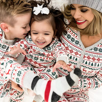 Thumbnail for Matching Family Christmas Pajamas Set Mom Daughter Dad Son Matching Outfits Cute All Over Print Boys Girls Pjs