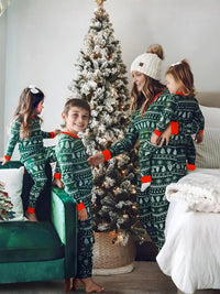 Thumbnail for Matching Family Christmas Pajamas Set Mom Daughter Dad Son Matching Outfits Cute All Over Print Boys Girls Pjs