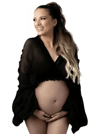 Thumbnail for Maternity Photography V-Neck Long Sleeve Crop Top For Women -, Shirts , Drestiny , Australia, Black, Blouses, Casual Shirts, Crop Tops, L, Long Sleeves, M, New Zealand, Photo Shoot Attire, United Kingdom, United States, White , Drestiny , www.shopdrestiny.com
