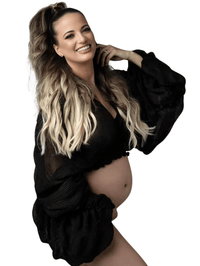 Thumbnail for Maternity Photography V-Neck Long Sleeve Crop Top For Women -, Shirts , Drestiny , Australia, Black, Blouses, Casual Shirts, Crop Tops, L, Long Sleeves, M, New Zealand, Photo Shoot Attire, United Kingdom, United States, White , Drestiny , www.shopdrestiny.com