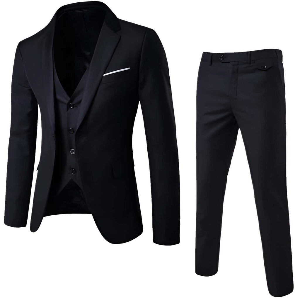 Shop Drestiny for Men's Black 3 Piece Suits - Slim Fit. Enjoy Free Shipping & Let Us Cover the Tax! Seen on FOX/NBC/CBS. Save up to 50% now!
