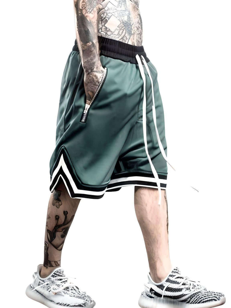 Men's Casual Green Shorts - Hip Hop Streetwear Style!