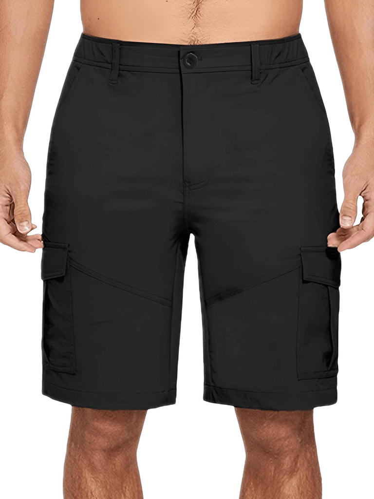 Men's Cotton Black Cargo Golf Shorts